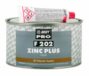 Шпатлёвка Body PRO F202 ZINC PLUS для оцинковки, 1,8кг с отвердителем