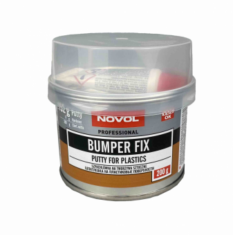 Шпатлевка Novol Bumper Fix для пластика, темно-серая 0,2кг с отвердителем