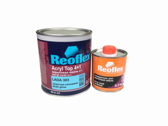 303 Автоэмаль акриловая Reoflex 4+1 Хаки глянцевая, 1кг (комплект с отвердителем)