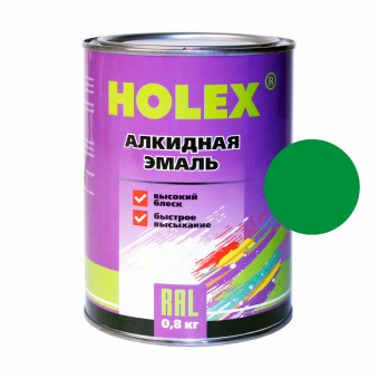 6037 RAL Автоэмаль алкидная Holex Зеленый, 0,8кг 