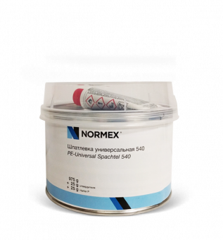 Шпатлевка Normex 540 универсальная, светло-желтая 1кг с отвердителем