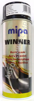 Краска в аэрозоле Mipa Winner Spray черная глянцевая 400мл.