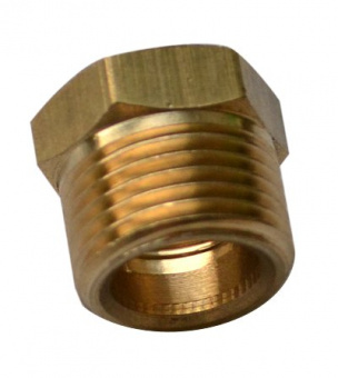 Соединение Huberth переходник 3/8" внешняя, на 1/4" внутренняя резьба, латунь